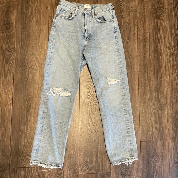 AGOLDE 90s Mid Rise Loose Fit Jeans in Captured - Picture 2 of 8